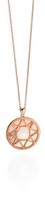 Fiorelli Silver Rose Gold And Pink Mother Of Pearl Inlay Round Pendant 76cm Fiorelli Silver Rose Gold And Pink Mother Of Pearl Inlay Round Pendant 76cm