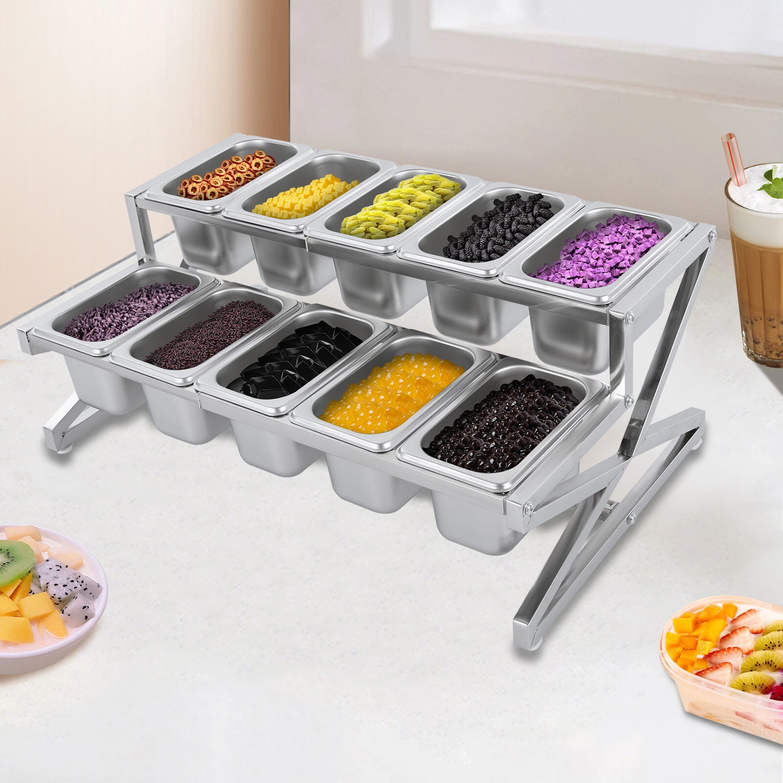 Expandable Spice Rack Stainless Steel Organizer Shelf Stainless Steel Spice Rak