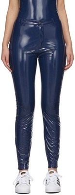 Adidas Park Damen Latex Hose Dunkelblau Beyoncé Neu mit Etikett