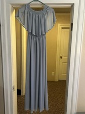 Show Me Your Mumu Women’s Hacienda Light Blue Vacation Maxi Dress Size XXS