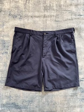 Haggar Navy Blue Pleated Front Cool 18 Pro Shorts 40 x 9