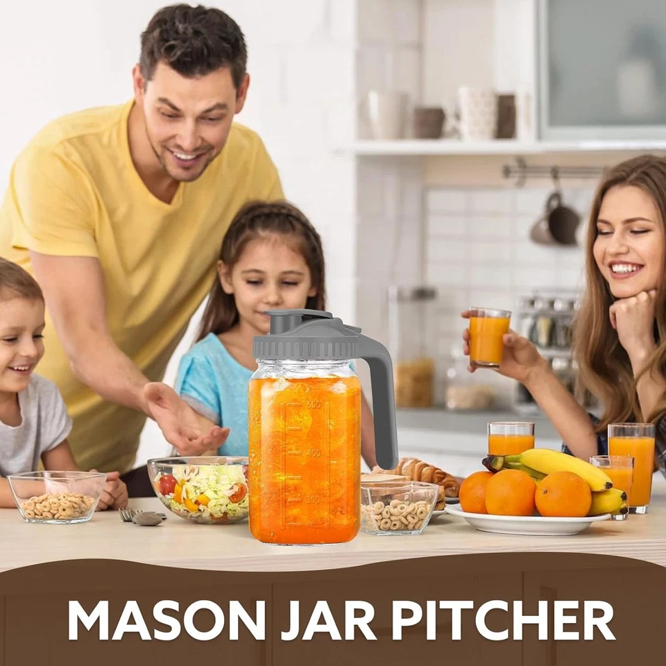 64 OZ Glass Water Bottle - Large Resuable Borosilicate Wide Mouth Glass - Image 4 of 4