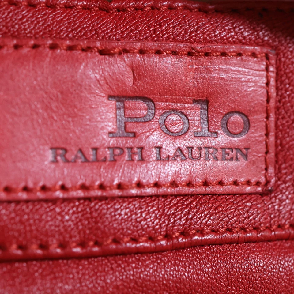 READ Polo Ralph Lauren red lamb leather pants zipper five pockets tapered US 8 L - Image 3 of 4