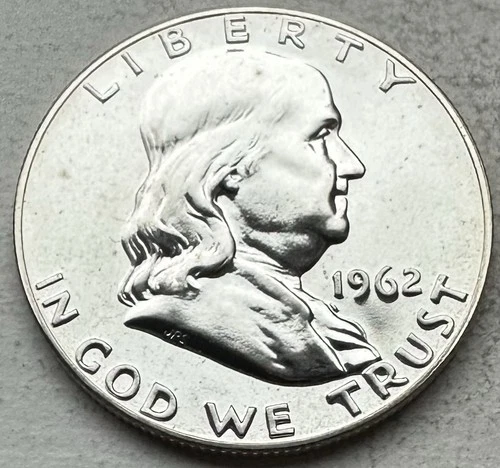 1962 Proof Franklin Half Dollar 90% Silver-INV#8529