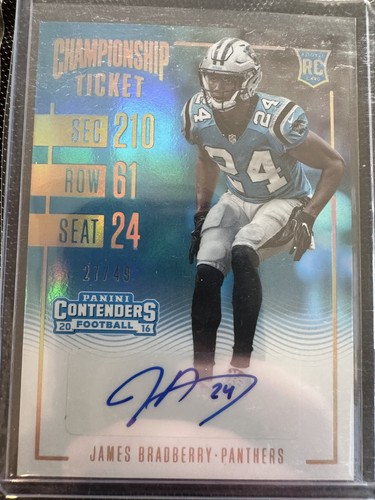 James Bradberry [Autograph Championship Ticket] #224 2016 Panini Contenders card
