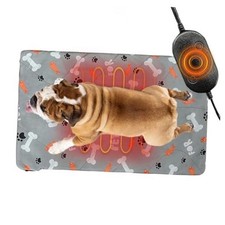 Pet Heating Pad, 22  18" Pressure Activated Heated Mat for Indoor Dogs Bone-M