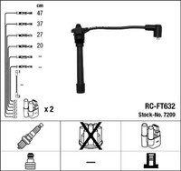 NGK ZüNdleitungssatz 7209 FüR Fiat Lancia Punto 16V 840AD