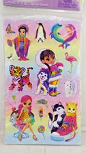 Lisa Frank Vintage Sticker 4 pgs 4"x6.5" NEW Eskimo Birthday Popsicle Polar Bear