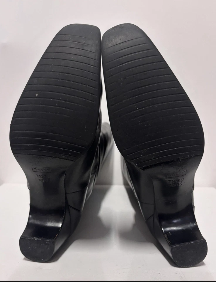 Botas de cuero negras para mujer Bally talla 10 Foto 4 de 4