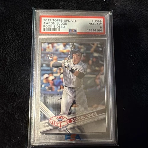 PSA 8 Aaron Judge 2017 Topps Update Series #US99 Rookie Debut RC