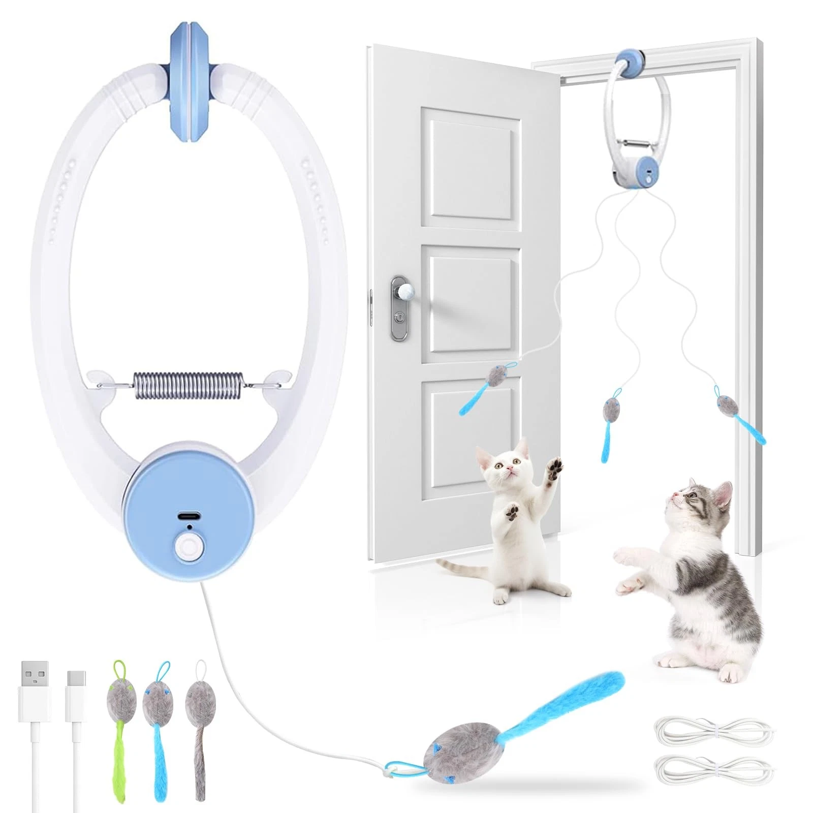 Wortade Interactive Cat Toys for Indoor Cats, Automatic Electric Flying Bird ...