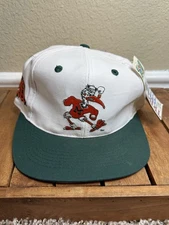 Vintage Miami Hurricanes Top Of The World Sebastian White Fitted Hat 6.75 NWT