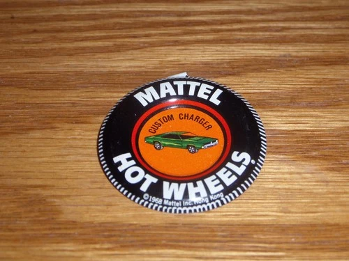 Mattel Hot Wheels Custom Charger BUTTON Redline 1968 FREE Shipping!