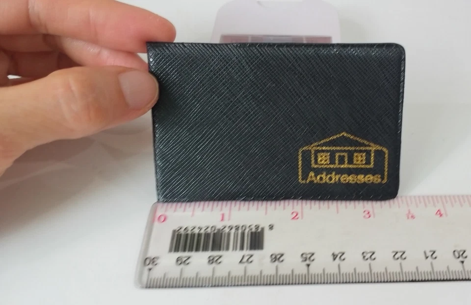 Black Mini Address Book Phone Number Contact Pocket Size Vintage Classic  - Image 4 of 4