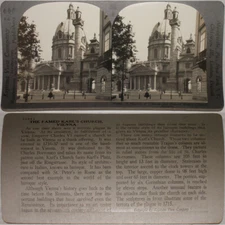 Keystone Stereoview Karl’s Church, Vienna, Austria From 600/1200 Card Set #628