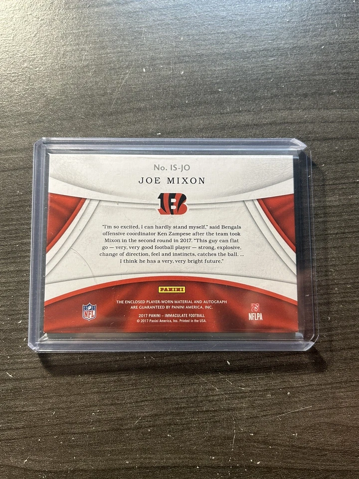 JOE MIXON 2017 Panini Immaculate Rookie Patches Signatures On Card Auto /15 Sh - Image 2 of 2