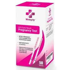 50 Pack Pregnancy Test Strips Home Kit Early Detection 10 MIU/ML Accurate Rapid