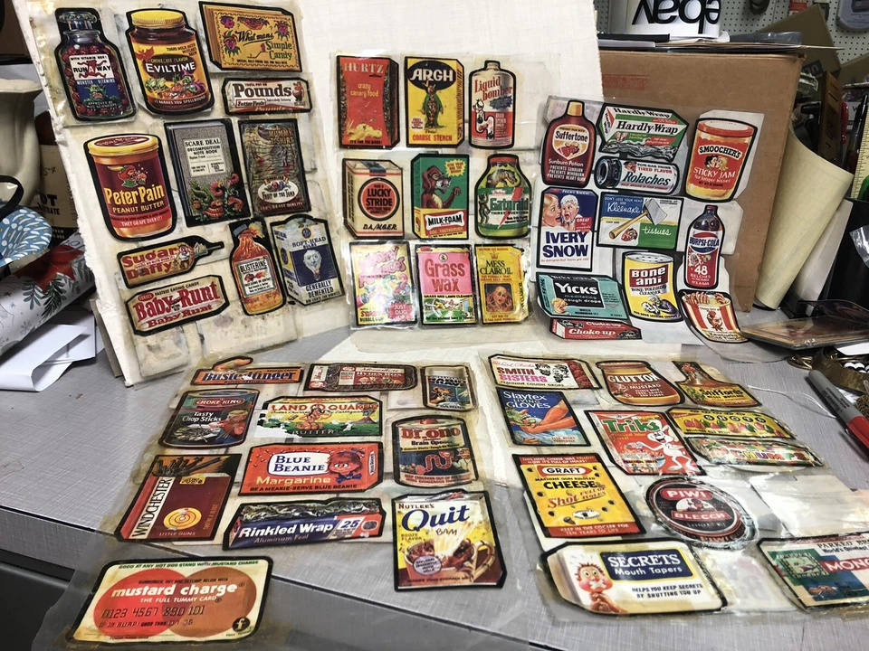 Fleer Crazy Covers Whacky Packages HUGE LOT 250 Different Used Stickers - Image 3 of 4