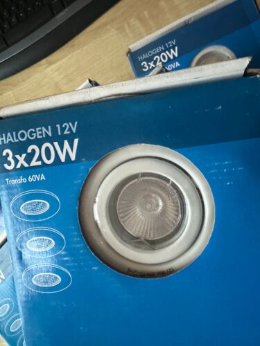 3x 20W Nice Price 12V Halogen GU4 Einbaustrahler mit Trafo 60VA Metall 3616 EBL - Bild 8 von 8