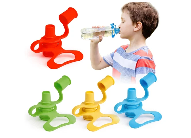 Spill Proof Bottles Baby Toddler Water Bottle Cap BPA Free Kids Portable 4 Pack