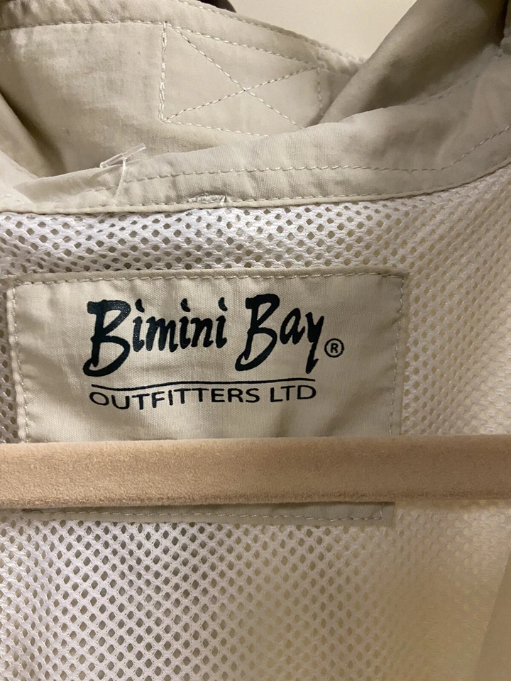 Camisa de manga corta ventilada para pesca/senderismo Bimini Bay Outfitters XL blanca Foto 4 de 4