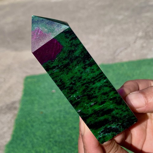 292G Restoration of Natural Red Green Treasure Crystal Obelisk Specimen - Bild 16 von 16