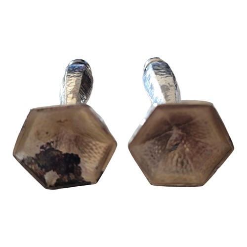 Antico shaker sale e pepe placcato argento anni '20 con patina B Mfg #2890 6 pollici - Foto 6 di 6