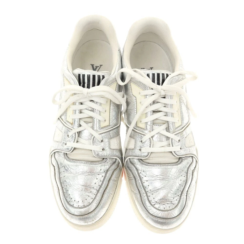 silver lv shoes