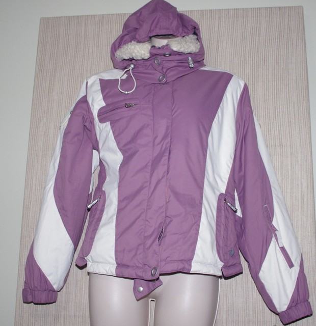 NILS Lavender Purple Ivory Nylon Women Ski Snowboard Jacket Size6 eBay