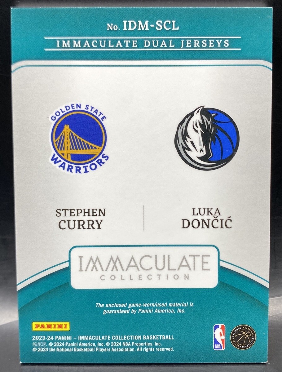 カシージャス 試合着用ユニフォーム 25シリ Panini Immaculate 2023-24 Panini Immaculate Luka Doncic / Stephen Curry Dual