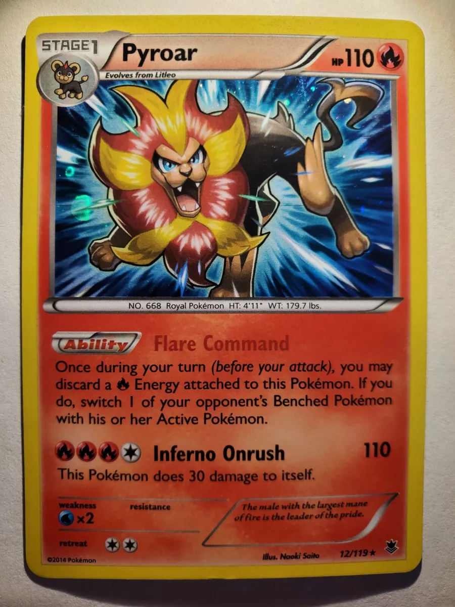 Pyroar 12/119 Phantom Forces Cosmos Holo Rare Light Play Pokemon DNA GAMES