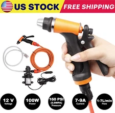 12V High Pressure Self-Priming Electric Car Portable Wash Washer Kit Water Pump