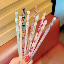 Hair Sticks Chinese Style Vintage Acetate Chopstick Womens Hairpins Hair Cli i