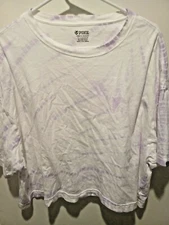 Victoria Secret Pink Tie Dye Short Sleeve Sz O/S Tee Kinder To The Planet purple