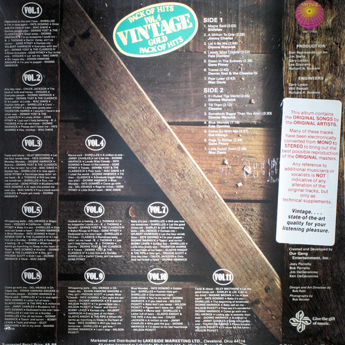 VARIOUS ARTISTS Vintage Gold / Pack Of Hits #4 NEW LP Oldies Vinyl Comp Record - Picture 2 of 2