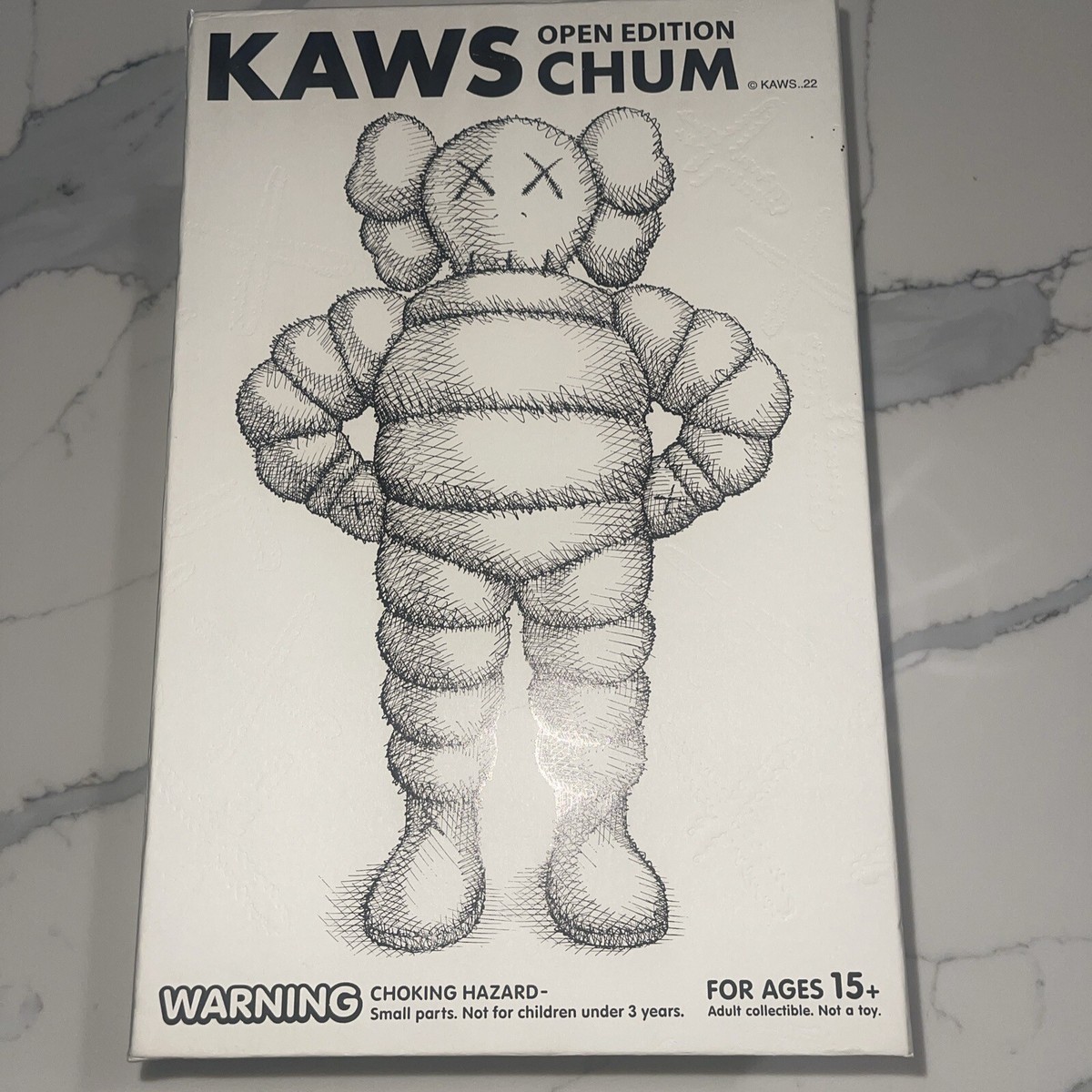 BRAND NEW KAWS CHUM Vinyl Figure White 20th Anniversary