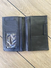 FRANKLIN QUEST Vintage Wire-Bound Planner Cover 6"x3.5" Full Grain Leather - USA