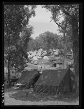 Des Moines Iowa 1939 Iowa State Fair Tent City Farmers Exhibitors Tents