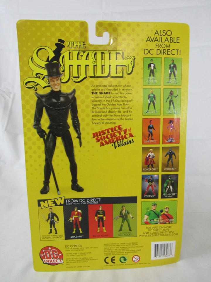 Figura sellada DC Direct JSA Villains The Shade 7" sin usar, en caja C585 Foto 2 de 2