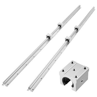 VEVOR Linearführungen SBR20 2er-Pack 2000mm Linearschienen 4 Stk. Gleitblöcke