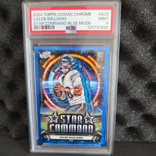 2024 Topps Cosmic Chrome CALEB WILLIAMS Star Command Blue Moon 2 /99 PSA 9 Mint