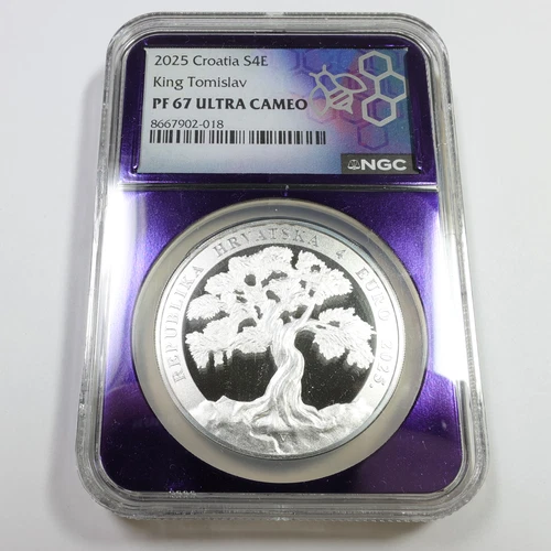 2025 NGC PF67 UCAM PROOF - Silver 1 oz Croatia King Tomislav Coin #57444A
