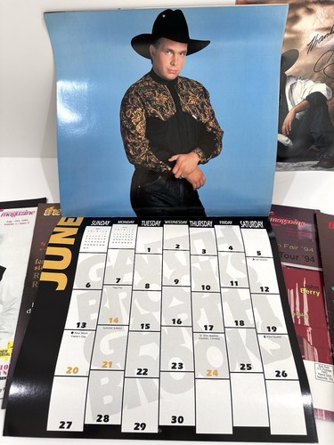 Lotto Vintage Garth Brooks Calendario Speciale 1993 (NUOVO), Foto Firmata, Riviste - Foto 10 di 12