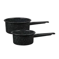 Non-Stick Saucepan Set with Steel Core, 1 & 2 Quart - Durable & Scratch-Resis...