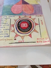 Balenciaga Paris France Denim Embroidered Fabric Patch 