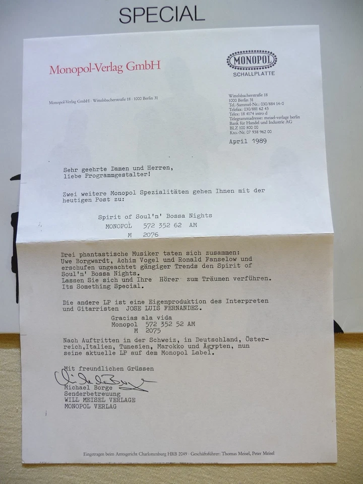 Something Special ‎– Spirit Of Soul'n' Bossa Nights  (Promo + Promo-Sheet) - Bild 2 von 4