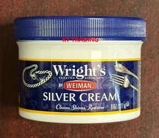Wright's SILVER CREAM Jewelry Fiberglass ~ Clean Shine Restore Brilliance 8oz 