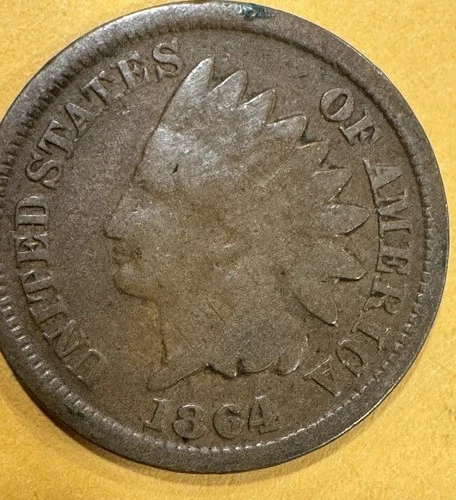 1864 Pointed Bust Bronze Indian Cent  Good-