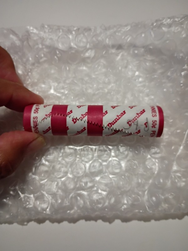 OBW 1959 D Bank Wrapped Shotgun BU Roll Lincoln Memorial Cents 50 Coins