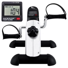 Mini Exercise Bike Under Desk Pedal Pedaler Foot & Leg Cycle with LCD Display